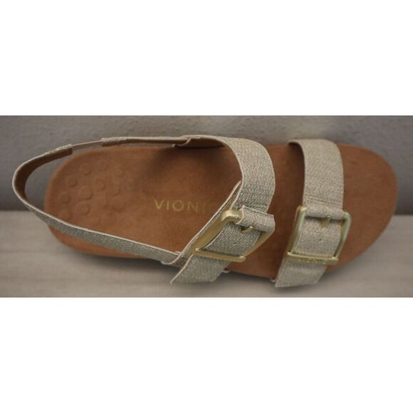 Vionic Women's Sz 7.5W Oatmeal/Beige Synthetic Reese Slingback Sandals - Picture 13 of 16